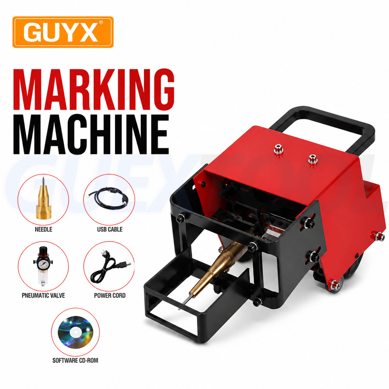 Fiber Laser Marking Machine 20W - Portable Metal Pneumatic Dot Peen Marking
