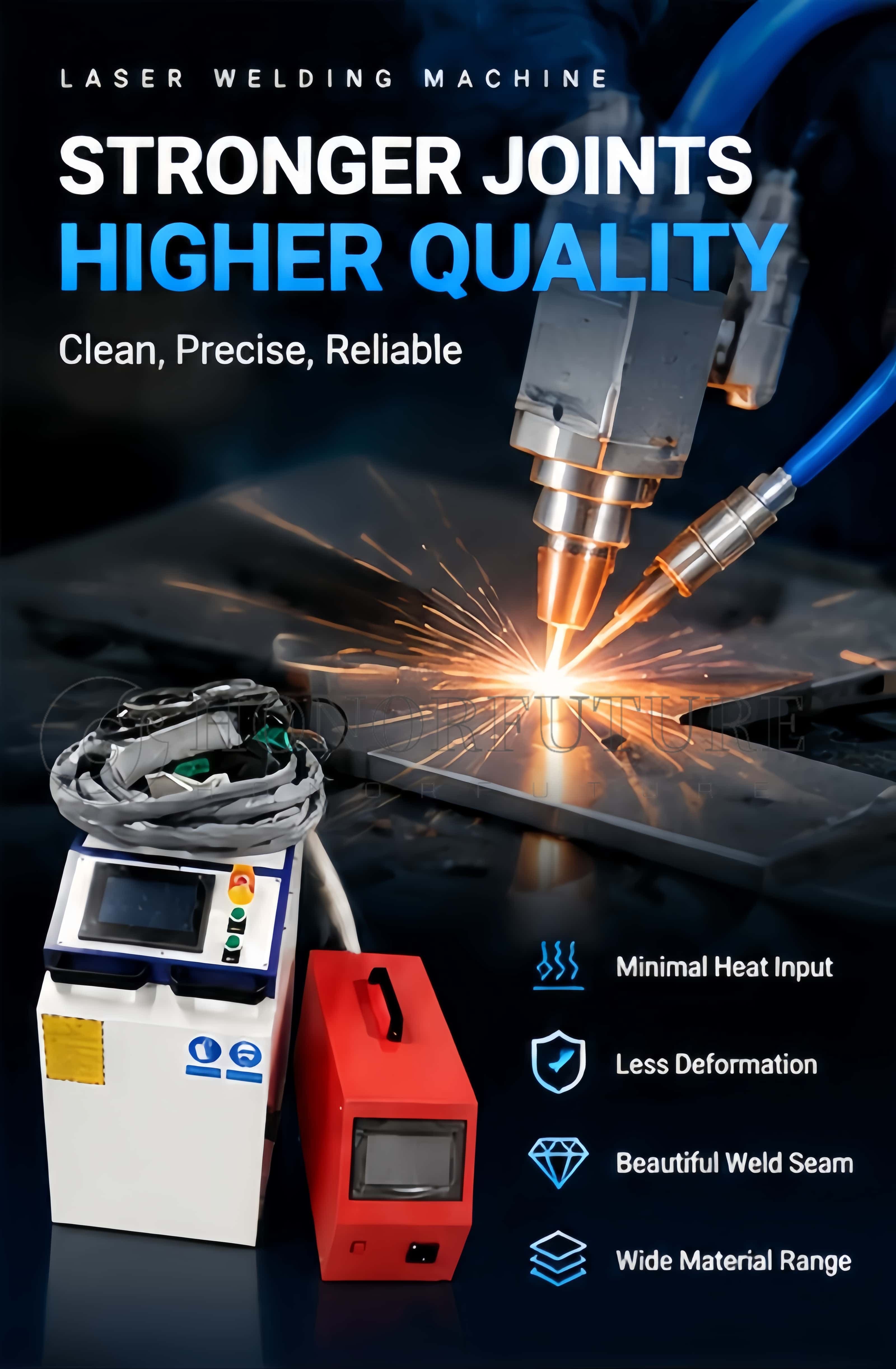 Fiber Laser Cleaning Machine 1000W - 4 in 1 Portable Fiber Laser
