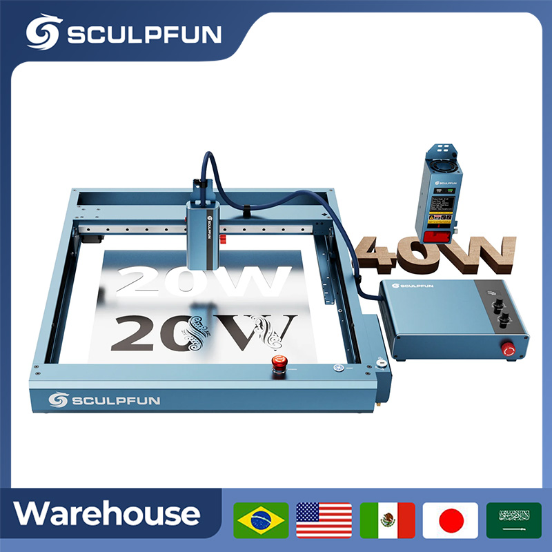 Laser Engraver 20W Diode - SCULPFUN A9 Ultra 40W Diode 20W