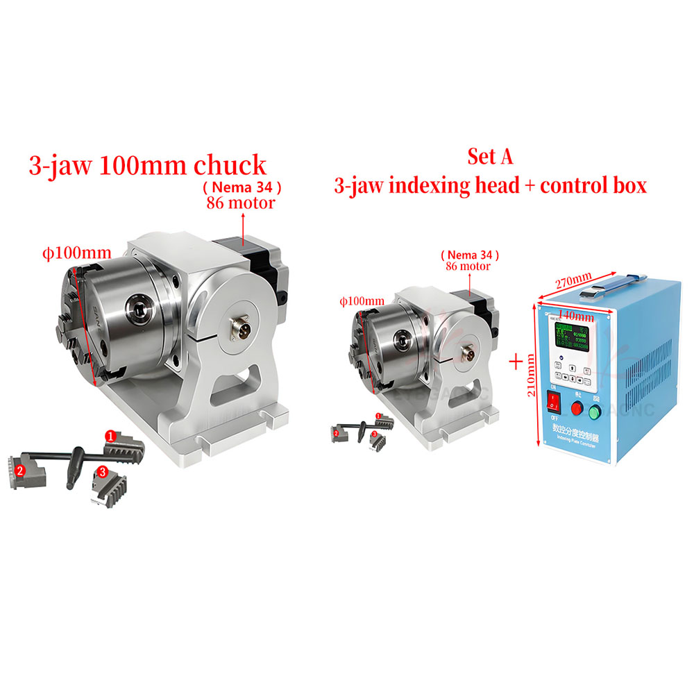 Laser Marking Machine Rotary Axis - CNC Planetary Gear 4th Rotary Axis