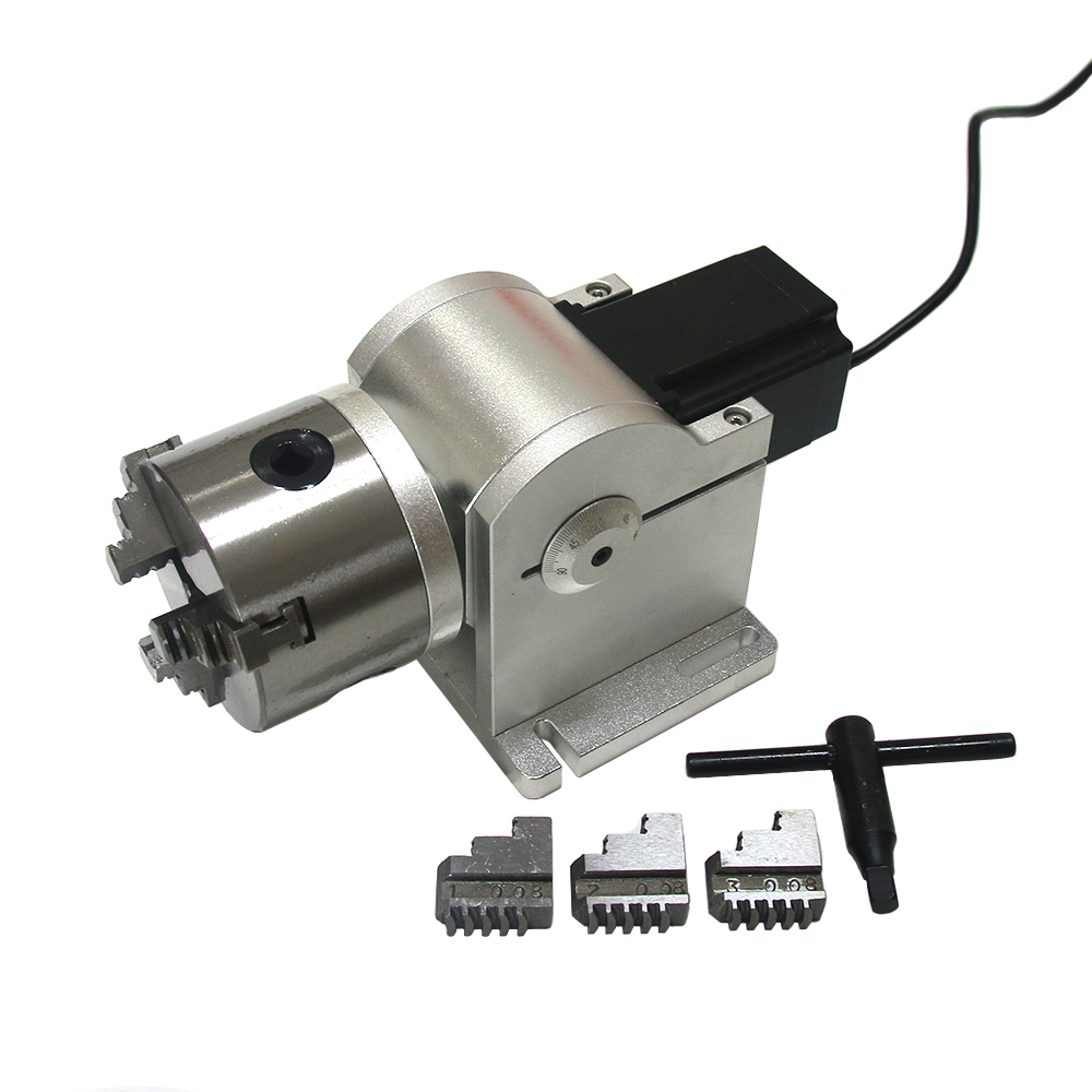 Laser Marking Machine Rotary Axis - 3 Claws Rotary Axis 80mm Chuck