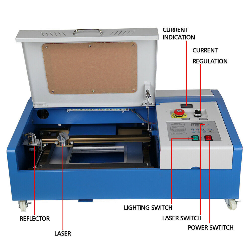 K40 Laser Engraver Cutter Prin - огляд і ціна Laser Engraver 40W Co2
