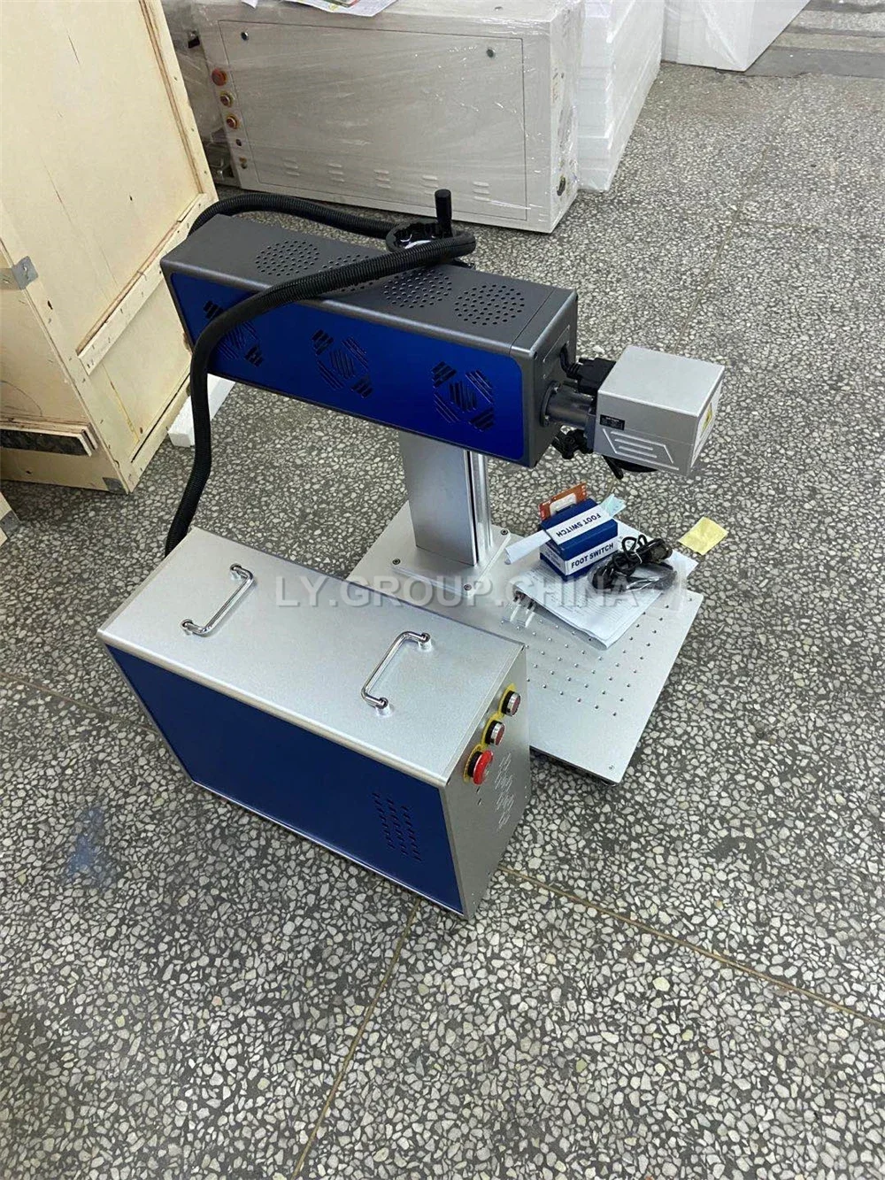 BJJCZ DAVI 40W Co2 Laser Marki - огляд і ціна Laser Marking Machine Rotary Axis