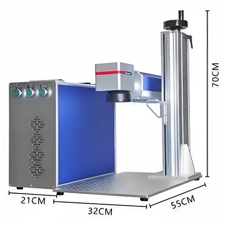 30W Enclosed Fiber Laser Marki - огляд і ціна Laser Marking Machine Rotary Axis
