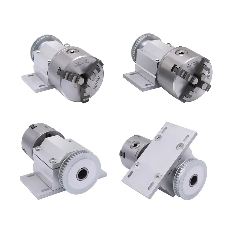 3 Jaw Chuck 100mm 80mm 4 Jaw C - огляд і ціна Laser Marking Machine Rotary Axis