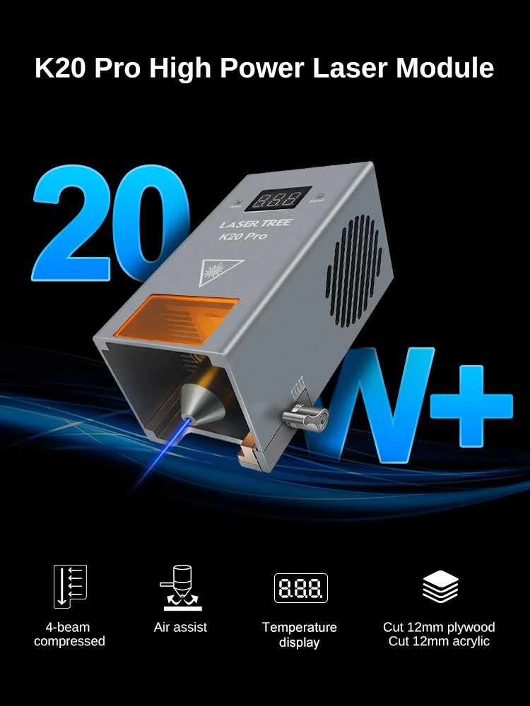 20W 455nm Blue Diode Laser Mod - огляд і ціна Laser Engraver 20W Diode