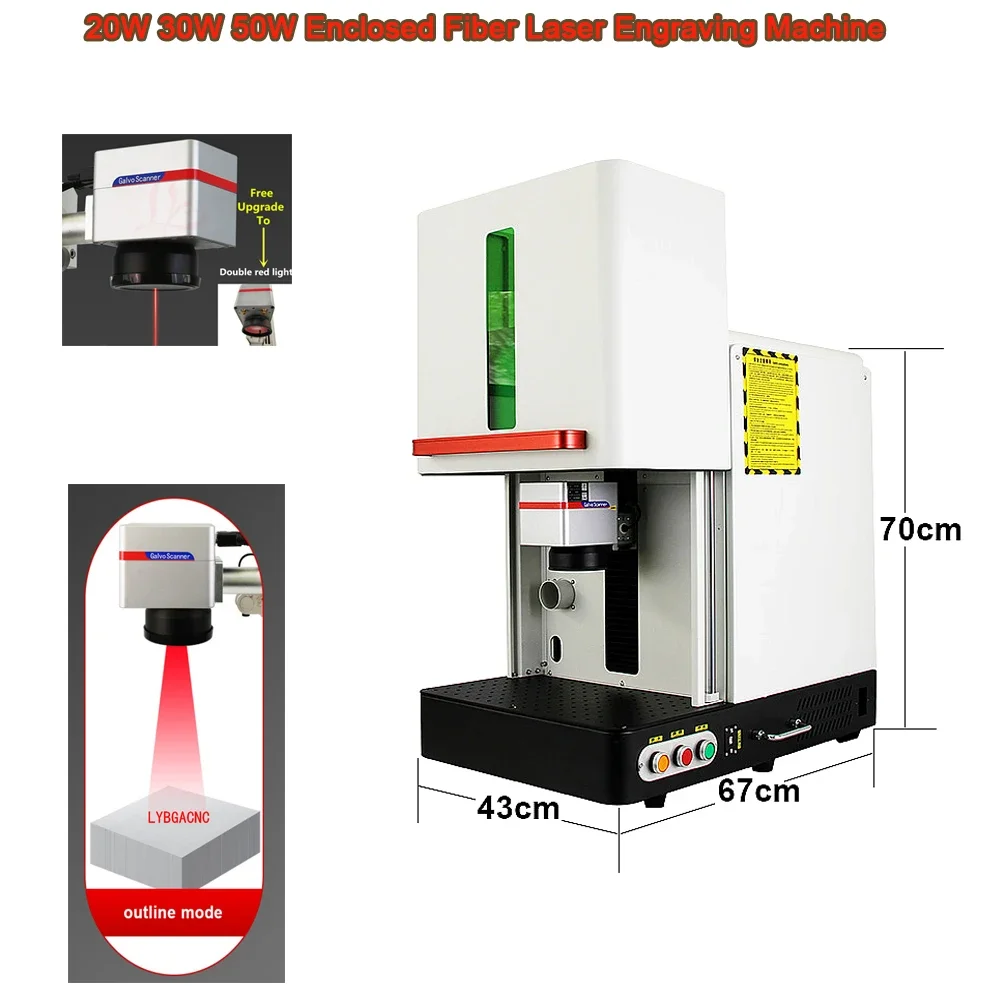 20W/30W/60W Enclosed Fiber Las - огляд і ціна Fiber Laser Marking 30W Jewelry