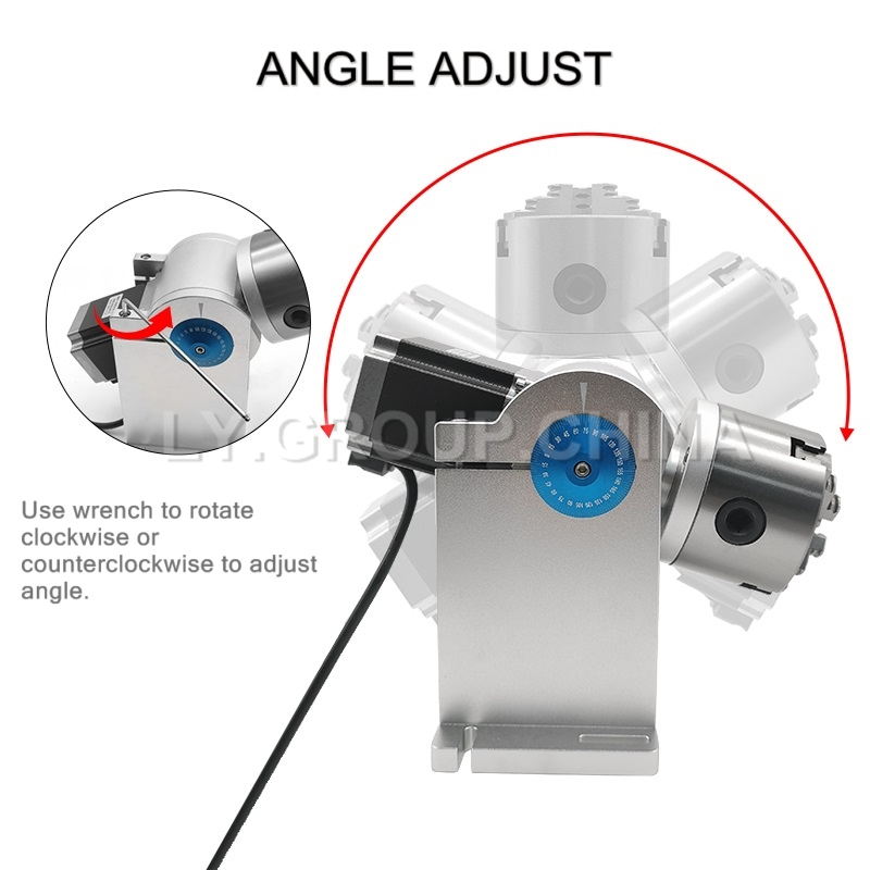 80mm Chuck D80 3 Claws Rotary  - огляд і ціна Laser Marking Machine Rotary Axis