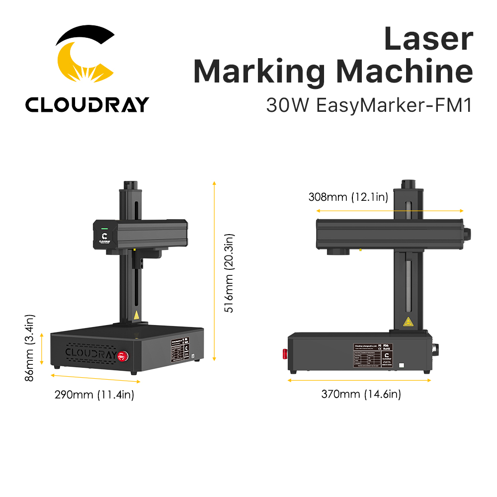 Cloudray 30W 50W Portable Fibe - огляд і ціна Fiber Laser Marking 30W Jewelry