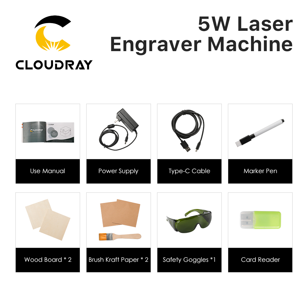 Cloudray Laser Engraver BM1 Ma - огляд і ціна Laser Engraver 20W Diode