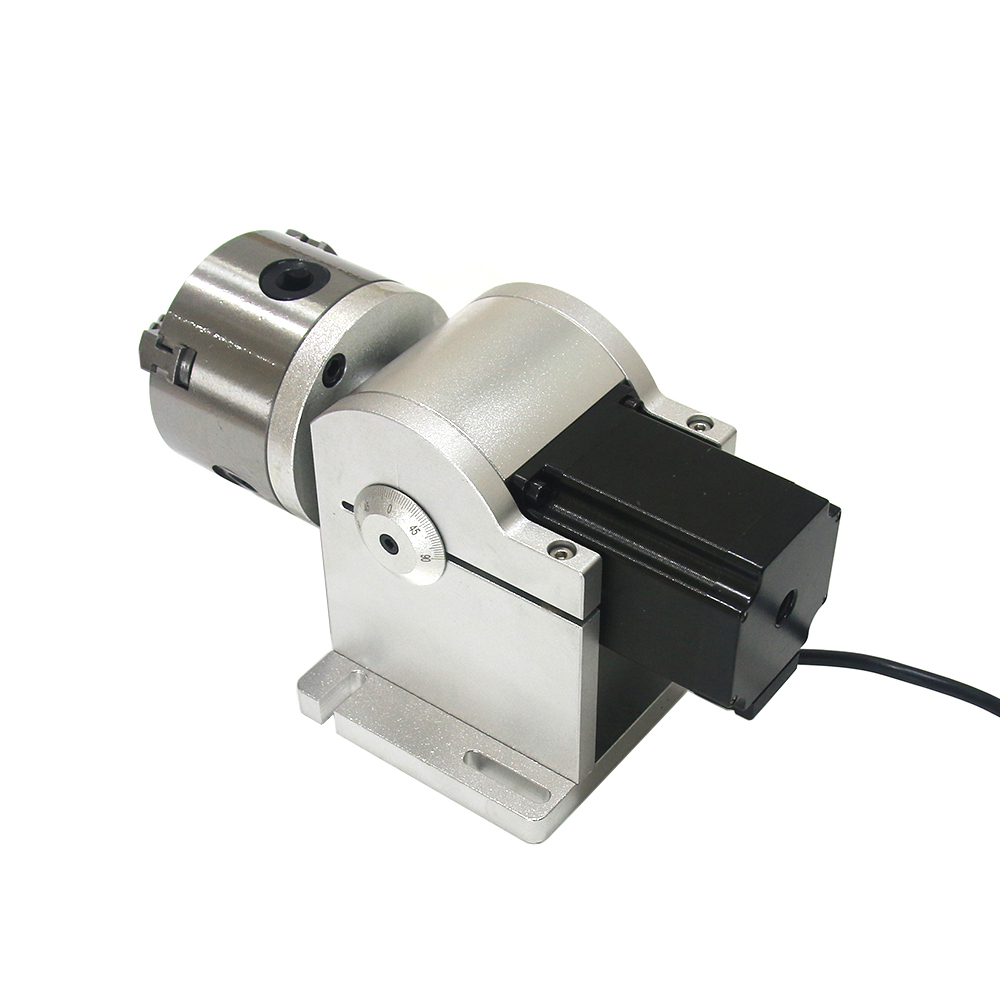 3 Claws Rotary Axis 80mm Chuck - огляд і ціна Laser Marking Machine Rotary Axis